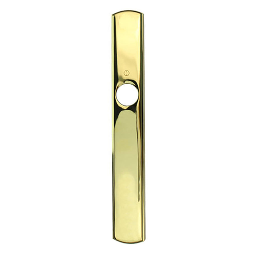 HOPPE Contemporary Exterior Backplate M216N for Inactive Handlesets - Resista Brass - HOPPE Contemporary Exterior Backplate M216N for Inactive Handlesets - Resista Brass