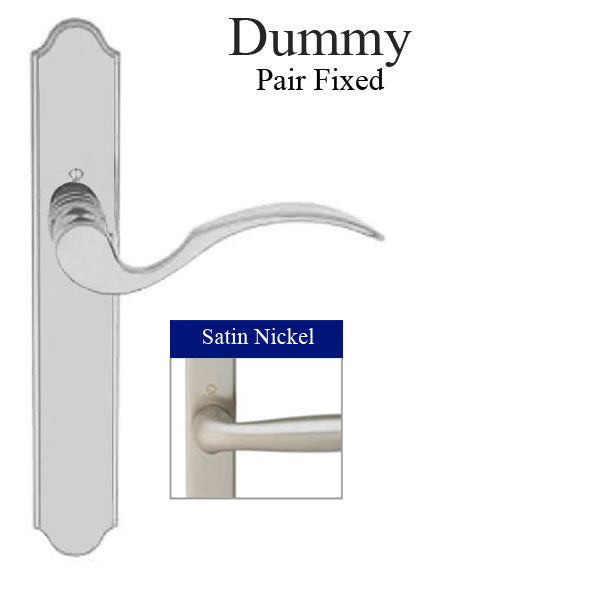 HOPPE Multipoint Handle Set with Munchen Dummy Lever Satin Nickel - HOPPE Multipoint Handle Set with Munchen Dummy Lever Satin Nickel