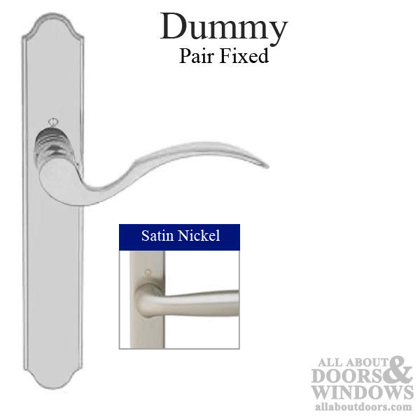 HOPPE Multipoint Handle Set with Munchen Dummy Lever Satin Nickel - HOPPE Multipoint Handle Set with Munchen Dummy Lever Satin Nickel