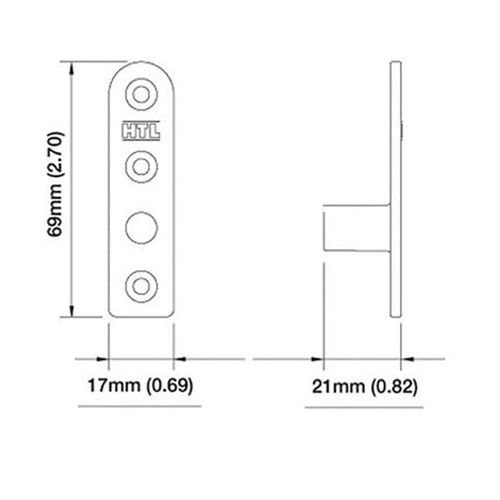 Hoppe Multipoint Rod Guide, Extended 8mm - Tan - Hoppe Multipoint Rod Guide, Extended 8mm - Tan