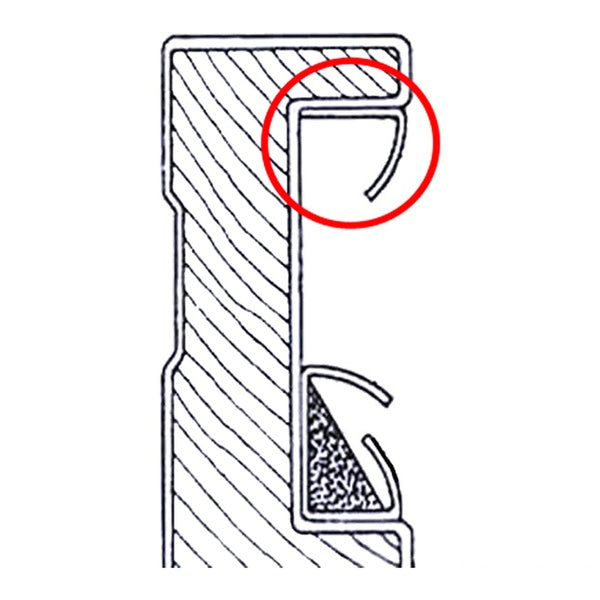 Andersen Inside Operating Side Jamb Weatherstrip, Perma-Shield Gliding Door - White - Andersen Inside Operating Side Jamb Weatherstrip, Perma-Shield Gliding Door - White