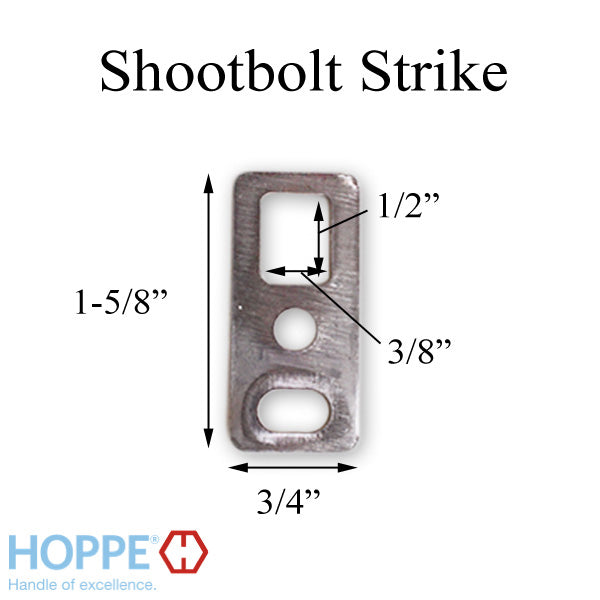HOPPE Strike Plate Shootbolt Stainless Steel - HOPPE Strike Plate Shootbolt Stainless Steel