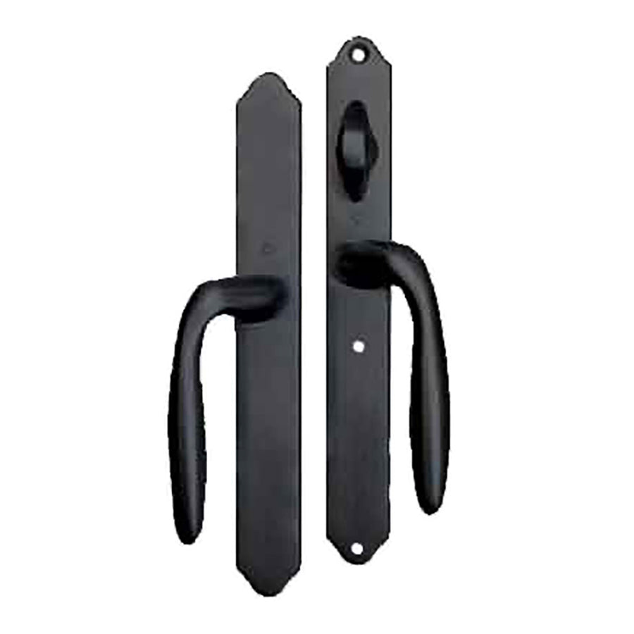 HOPPE HLS 9000 Sliding Door Handle Set with Verona Lever Active Non-Keyed Matte Black - HOPPE HLS 9000 Sliding Door Handle Set with Verona Lever Active Non-Keyed Matte Black