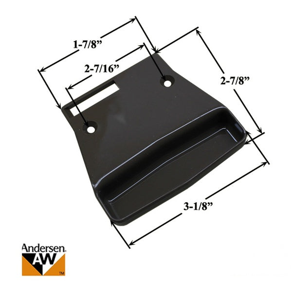 Andersen Window - PSII Gliding Doors - 2 Panel Inside Screen Door Handle - Stone - Andersen Window - PSII Gliding Doors - 2 Panel Inside Screen Door Handle - Stone