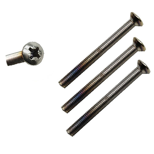 Handle Screws, 3 pack - 1-3/4 inch thick Door, M5 x 50mm - Satin/Brushed Nickel or Chrome - Handle Screws, 3 pack - 1-3/4 inch thick Door, M5 x 50mm - Satin/Brushed Nickel or Chrome