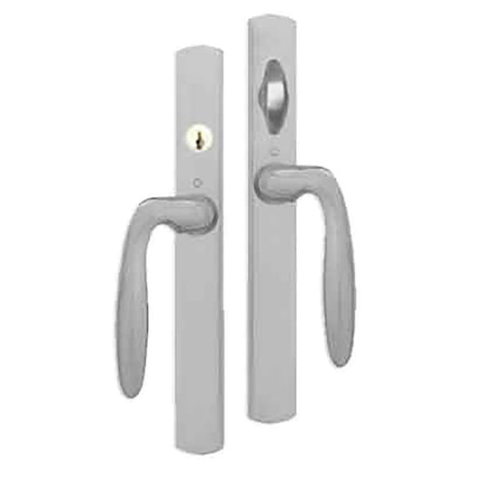 HOPPE HLS 9000 Sliding Door Handle Set Verona Lever Active Keyed Satin Nickel