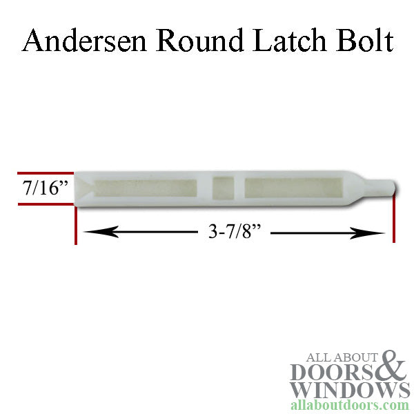 Andersen Perma-Shield Narroline Combination Unit Latch Bolt, Round - Andersen Perma-Shield Narroline Combination Unit Latch Bolt, Round