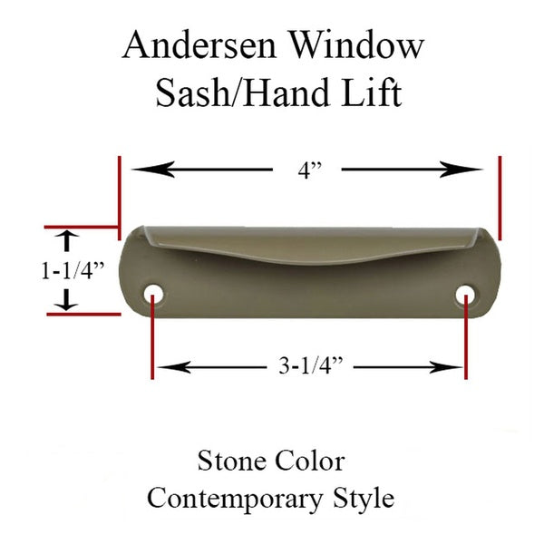 Andersen Contemporary Hand Lift,  Tilt-Wash, Tilt-Wash 2, and Woodwright Double Hung - Stone - Andersen Contemporary Hand Lift,  Tilt-Wash, Tilt-Wash 2, and Woodwright Double Hung - Stone