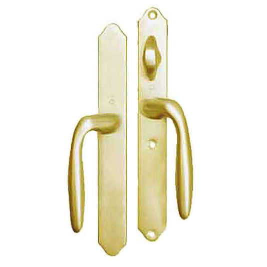 HOPPE HLS 9000 Sliding Door Handle Set with Verona Lever Active Non-Keyed Resista Brass