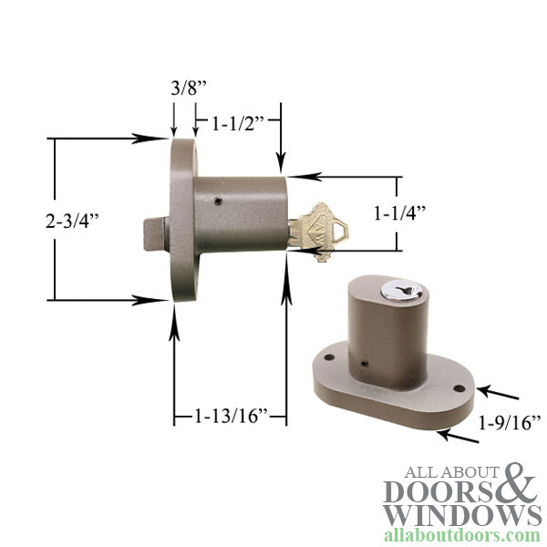Andersen Keyed Lock for Sliding Doors 5 Pin Keyed Lock For 3 Panel Sliding Doors - Andersen Keyed Lock for Sliding Doors 5 Pin Keyed Lock For 3 Panel Sliding Doors