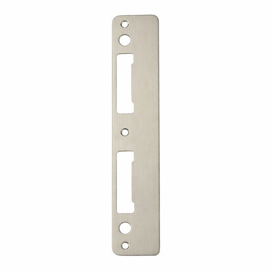 HOPPE Latch and Deadbolt Strike Plate with Curved Lip Satin Nickel