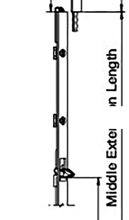 16mm Manual Middle Extension Shootbolt-Tongue at 29.25