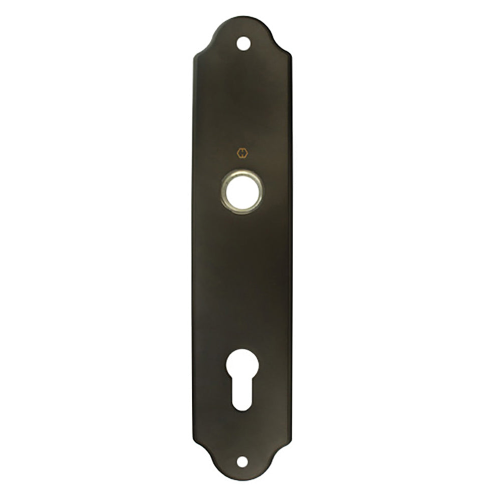 HOPPE Wide Traditional Interior Backplate M3965N for Active/Inactive Handlesets - Rustic Umber - HOPPE Wide Traditional Interior Backplate M3965N for Active/Inactive Handlesets - Rustic Umber