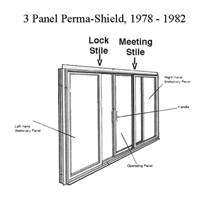 Andersen Perma-Shield 3-Panel Gliding Door - Left-Hand Stationary Lock Stile Weatherstrip - White - Andersen Perma-Shield 3-Panel Gliding Door - Left-Hand Stationary Lock Stile Weatherstrip - White