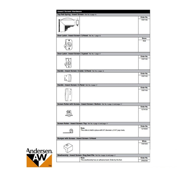 Andersen Window - PSII Gliding Doors - 2 Panel Inside Screen Door Handle - Stone - Andersen Window - PSII Gliding Doors - 2 Panel Inside Screen Door Handle - Stone