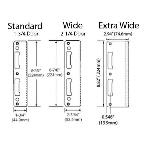 Strike Plate PC0039N – Latch & Deadbolt – 1.30 x 8.82 – Stainless Steel - Strike Plate PC0039N – Latch & Deadbolt – 1.30 x 8.82 – Stainless Steel