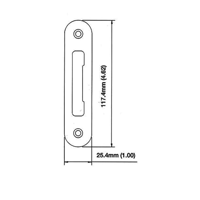 HOPPE Strike Plate with Radius Lip Stainless Steel - HOPPE Strike Plate with Radius Lip Stainless Steel