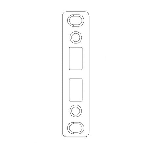 DISCONTINUED Double Door Shootbolt Strike Plate - Brass - DISCONTINUED Double Door Shootbolt Strike Plate - Brass