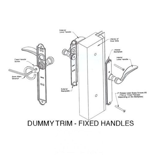 HOPPE Dummy Multi-Point Handle Set with Munchen Lever - HOPPE Dummy Multi-Point Handle Set with Munchen Lever
