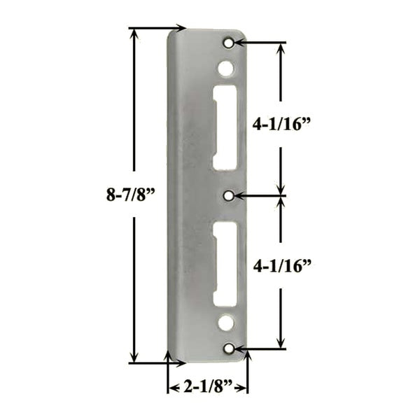Latch & Deadbolt Strike Plate 2-¼ Inch Door PC0015N Black Finish - Latch & Deadbolt Strike Plate 2-¼ Inch Door PC0015N Black Finish