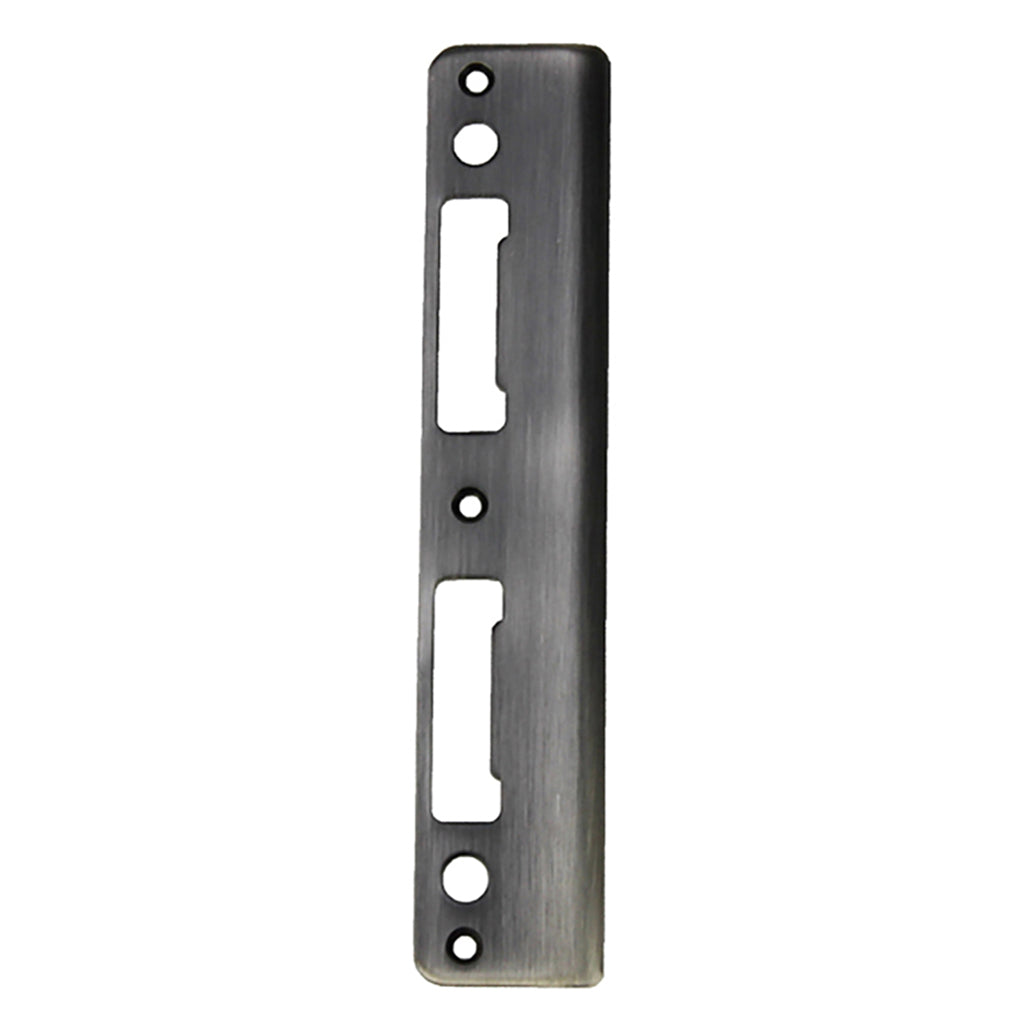 HOPPE Latch and Deadbolt Strike Plate with Curved Lip Antique Nickel - HOPPE Latch and Deadbolt Strike Plate with Curved Lip Antique Nickel