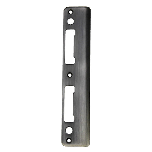 HOPPE Latch and Deadbolt Strike Plate with Curved Lip Antique Nickel - HOPPE Latch and Deadbolt Strike Plate with Curved Lip Antique Nickel
