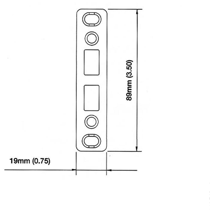 HOPPE Double Door Shootbolt Strike Plate Stainless Steel - HOPPE Double Door Shootbolt Strike Plate Stainless Steel