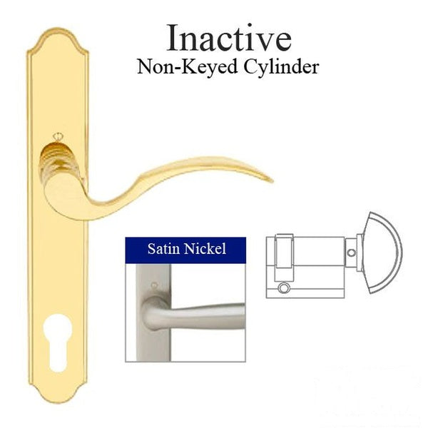 HOPPE Multipoint Handle Set with Munchen Lever Inactive Satin Nickel - HOPPE Multipoint Handle Set with Munchen Lever Inactive Satin Nickel