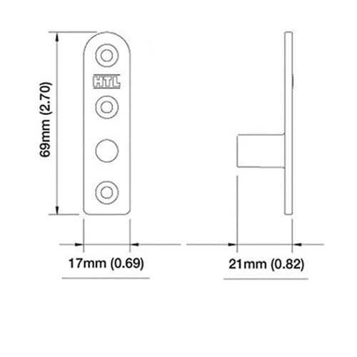 Hoppe Multipoint Rod Guide, Extended 10mm, Black - Hoppe Multipoint Rod Guide, Extended 10mm, Black