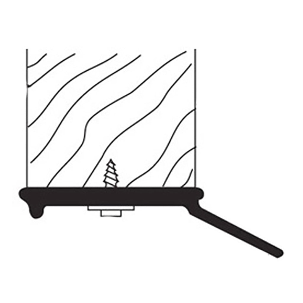 Vinyl/Rubber Garage Door Bottom Seal Weatherstrip - Black, 10 Feet - Vinyl/Rubber Garage Door Bottom Seal Weatherstrip - Black, 10 Feet