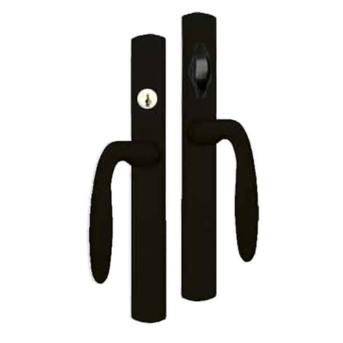 HOPPE HLS 9000 Sliding Door Handle Set Verona Lever Active Keyed Matte Black - HOPPE HLS 9000 Sliding Door Handle Set Verona Lever Active Keyed Matte Black