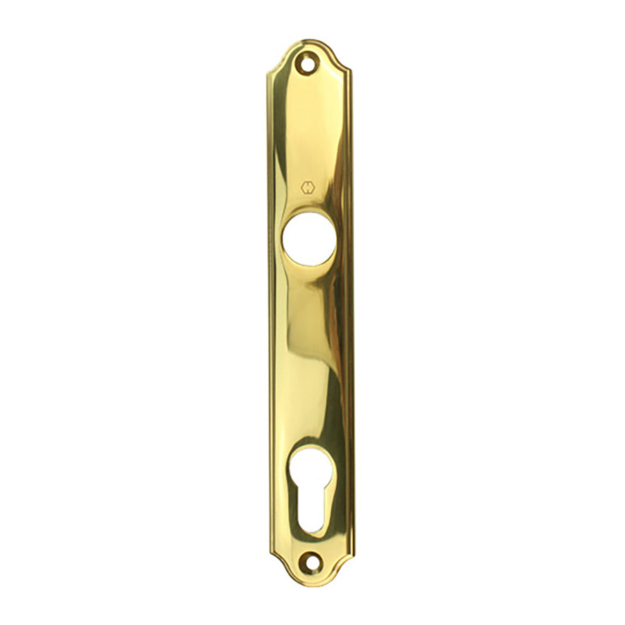 HOPPE Traditional Interior Backplate M374N for Active/Inactive Handlesets - Resista Brass - HOPPE Traditional Interior Backplate M374N for Active/Inactive Handlesets - Resista Brass