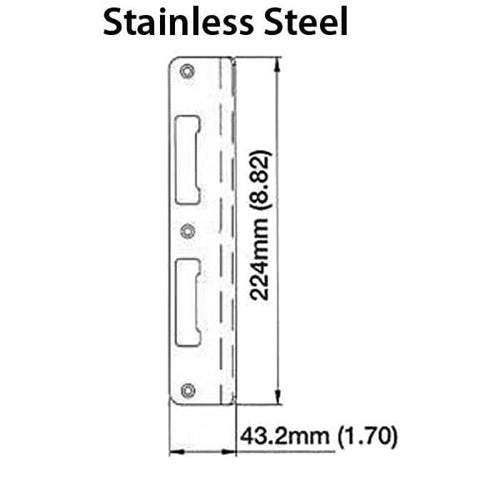 HOPPE Latch and Deadbolt Strike with Curved Lip for 1-3/4