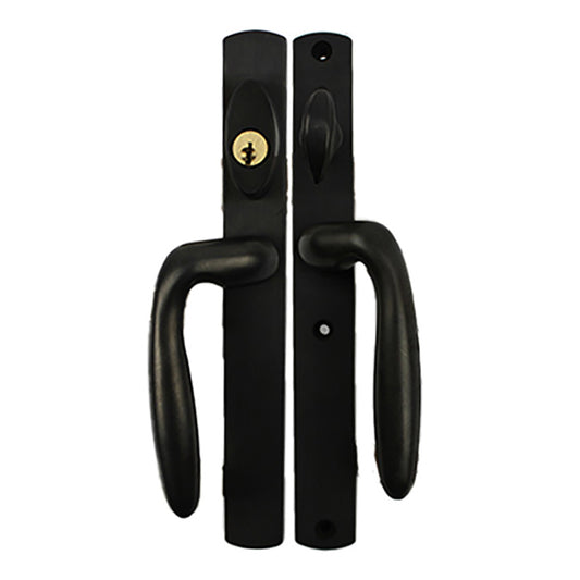 HOPPE HLS 9000 Sliding Door Handle Set Verona Lever Active Keyed Oil Rubbed Brass