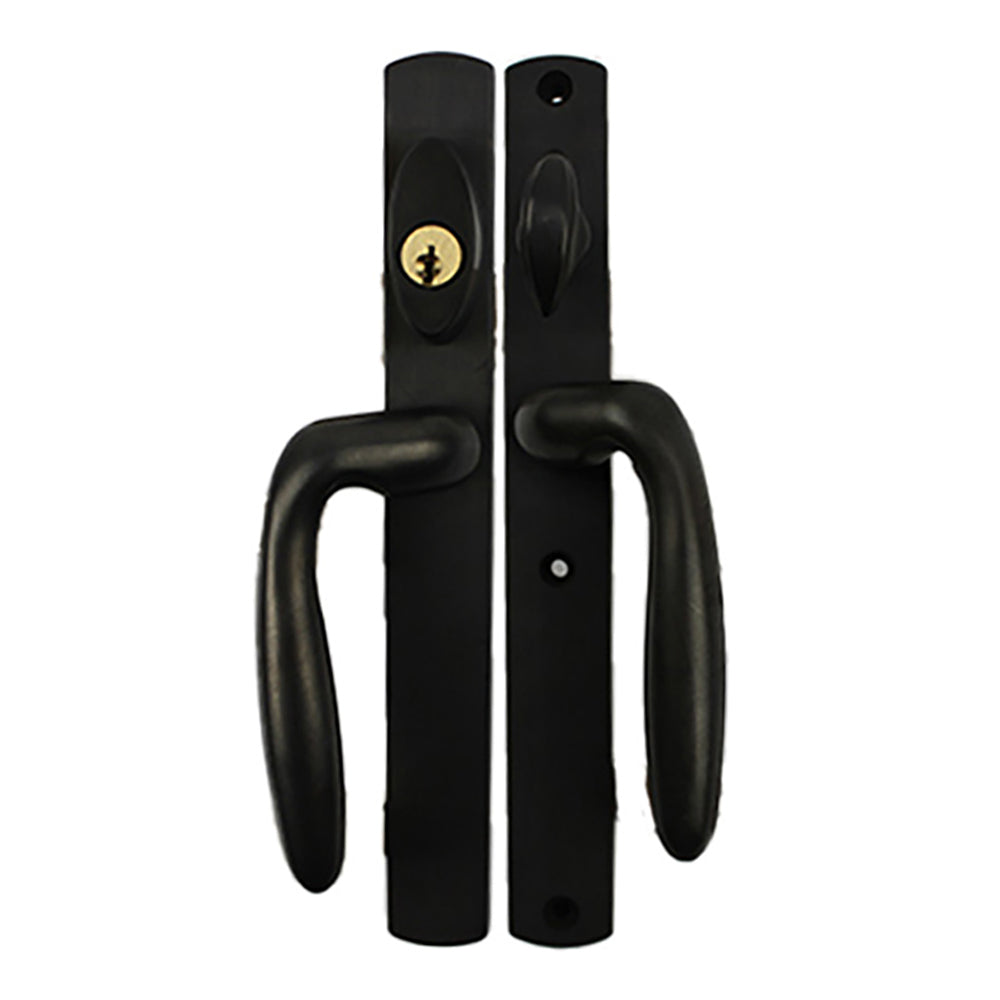 HOPPE HLS 9000 Sliding Door Handle Set Verona Lever Active Keyed Oil Rubbed Brass - HOPPE HLS 9000 Sliding Door Handle Set Verona Lever Active Keyed Oil Rubbed Brass