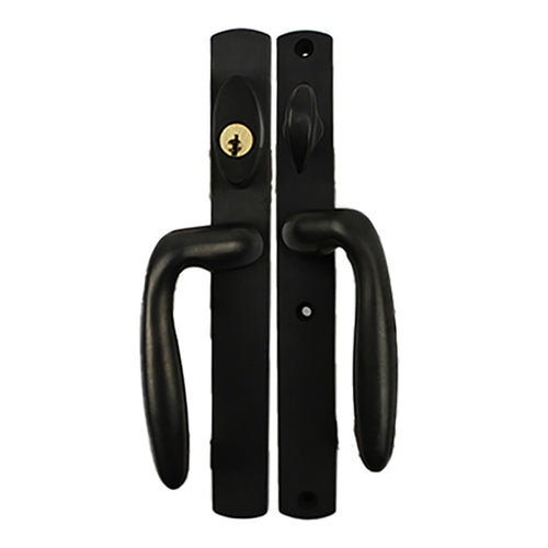 HOPPE HLS 9000 Sliding Door Handle Set Verona Lever Active Keyed Oil Rubbed Brass - HOPPE HLS 9000 Sliding Door Handle Set Verona Lever Active Keyed Oil Rubbed Brass