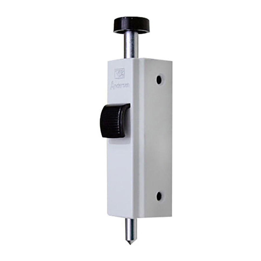 Andersen Foot Bolt Lock For Sliding Doors Auxiliary Door Lock for Frenchwood Gliding Door - White - Andersen Foot Bolt Lock For Sliding Doors Auxiliary Door Lock for Frenchwood Gliding Door - White