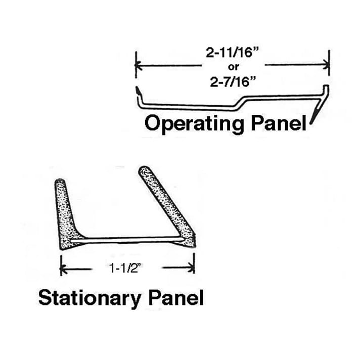 Andersen Perma-Shield Gliding Door PS611 Stationary Lock Stile Weatherstrip, 3 Panel - White - Andersen Perma-Shield Gliding Door PS611 Stationary Lock Stile Weatherstrip, 3 Panel - White