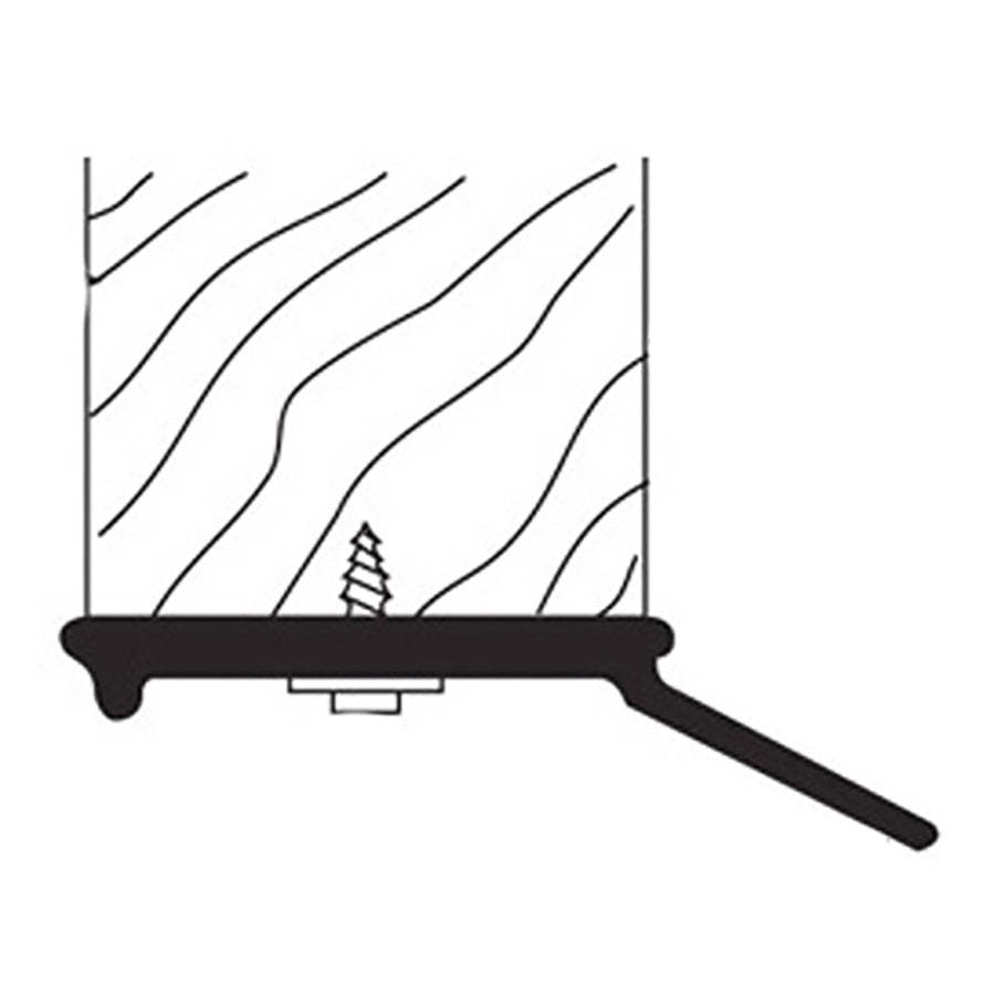 Vinyl/Rubber Garage Door Bottom Seal Weatherstrip - Black, 16 Feet - Vinyl/Rubber Garage Door Bottom Seal Weatherstrip - Black, 16 Feet