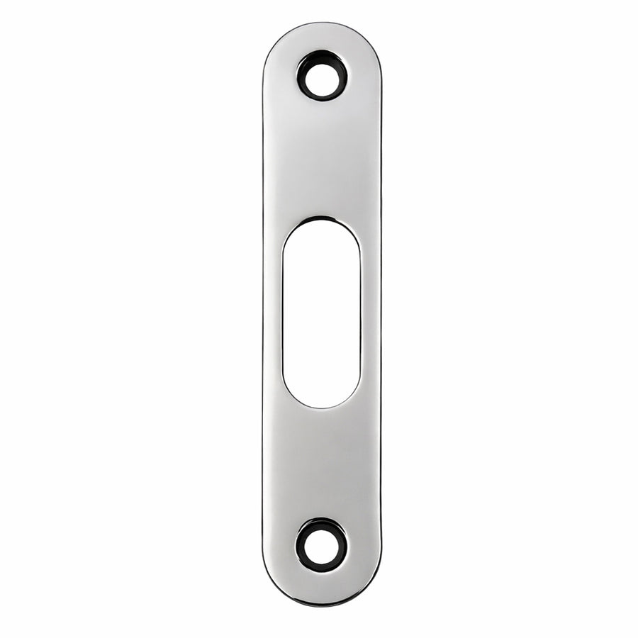 HOPPE Roundbolt Strike with Offset Roundbolt Hole Stainless Steel - HOPPE Roundbolt Strike with Offset Roundbolt Hole Stainless Steel