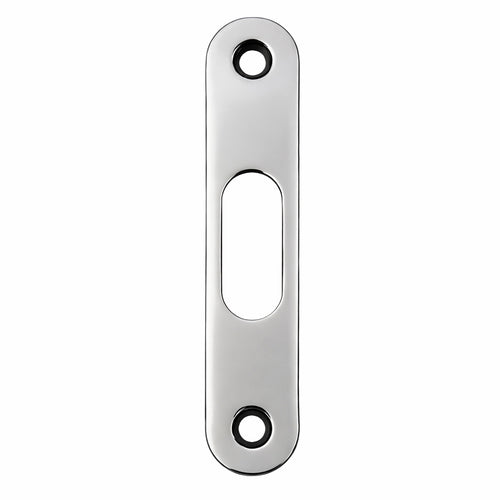 HOPPE Roundbolt Strike with Offset Roundbolt Hole Stainless Steel - HOPPE Roundbolt Strike with Offset Roundbolt Hole Stainless Steel
