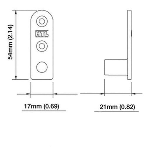 Hoppe Multipoint Flushbolt Rod Guide Standard 8mm Black - Hoppe Multipoint Flushbolt Rod Guide Standard 8mm Black