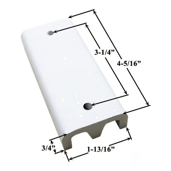 Andersen Head Bumper with Screws for 2 Panel Gliding Doors 4-3/8 Inch White - Andersen Head Bumper with Screws for 2 Panel Gliding Doors 4-3/8 Inch White