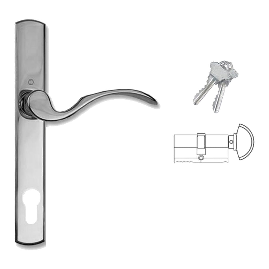 HOPPE Multipoint Lock Handle Set with Munchen Lever Active Satin Nickel - HOPPE Multipoint Lock Handle Set with Munchen Lever Active Satin Nickel