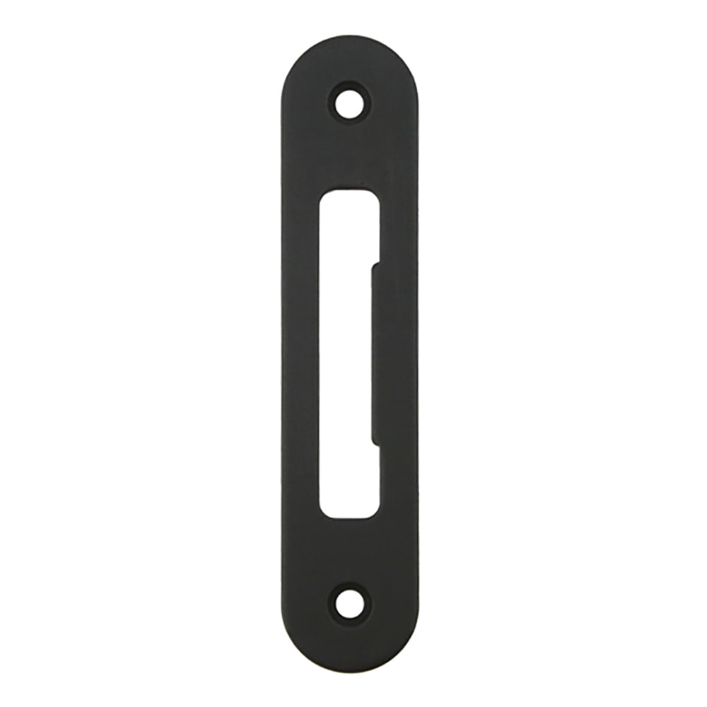 Strike Plate, PT0003N, Radius Tongue 1.00 x 4.62- Oil-Rubbbed Brass - Strike Plate, PT0003N, Radius Tongue 1.00 x 4.62- Oil-Rubbbed Brass