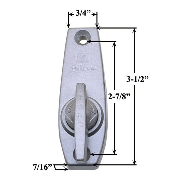 Andersen Anderesen Thumb Latch For Sliding Patio Doors Push and Turn Thumb Latch For 3 Panel Sliding Patio Doors - Andersen Anderesen Thumb Latch For Sliding Patio Doors Push and Turn Thumb Latch For 3 Panel Sliding Patio Doors