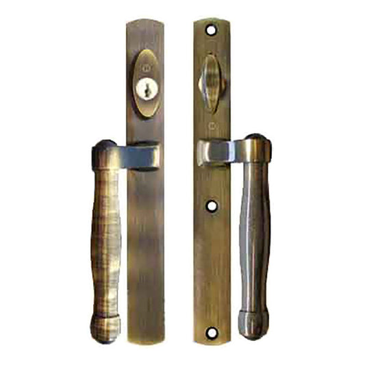 HOPPE HLS 9000 Sliding Door Handle Set Active Keyed Antique Brass