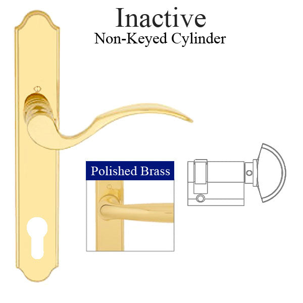 HOPPE Multipoint Handle Set with Munchen Lever Inactive Resista Brass - HOPPE Multipoint Handle Set with Munchen Lever Inactive Resista Brass