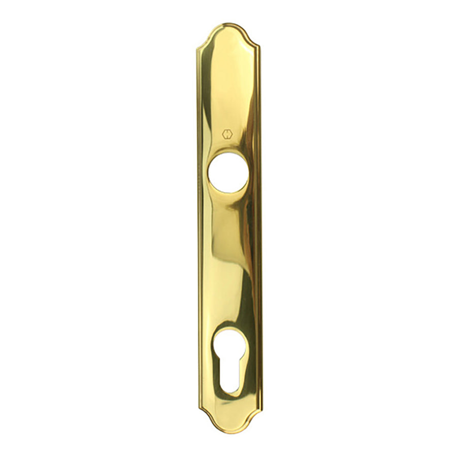 HOPPE Traditional Exterior Backplate M374N for Active Handlesets - Resista Brass - HOPPE Traditional Exterior Backplate M374N for Active Handlesets - Resista Brass