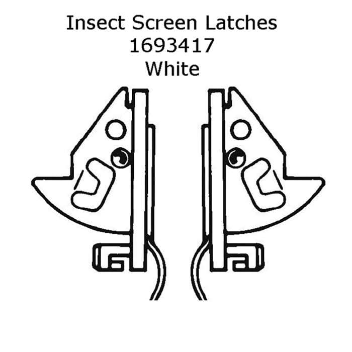 Andersen Screen Latches For Perma Shield Narroline Windows Insect Screen Latches White - Andersen Screen Latches For Perma Shield Narroline Windows Insect Screen Latches White